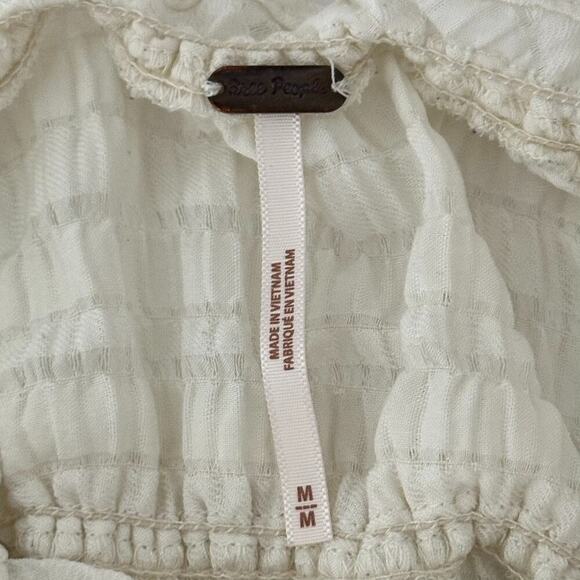 Free People Hailey Cropped Blouse in Ivory (M) - Picture 13 of 16